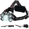 Priekšējais lukturis 5 x LED T6 CREE