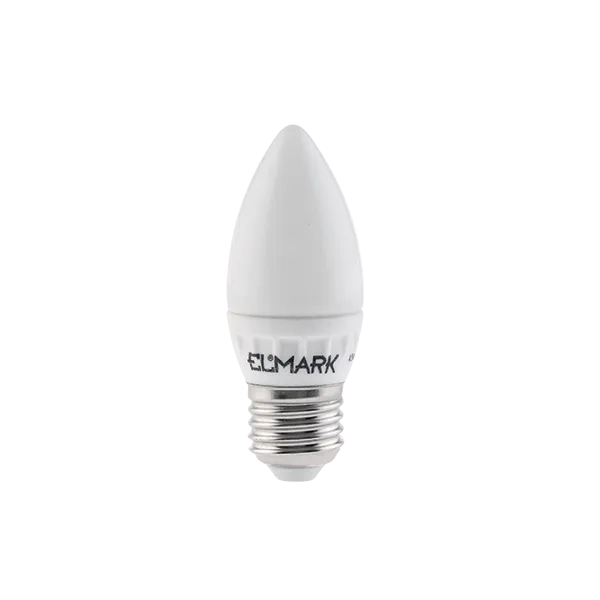 LED lempa žvakė 36SMD3014 4,5W E27 230V šiltai balta