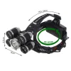 Priekšējais lukturis 5 x LED T6 CREE