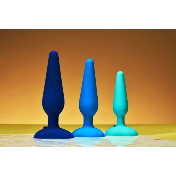 Gplug Small- värisevä anustappi, vaaleanpunainen B-Vibe Sininen (10 cm) (12 cm)