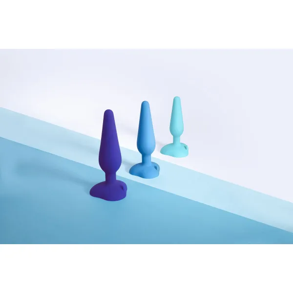 Gplug Small- värisevä anustappi, vaaleanpunainen B-Vibe Sininen (10 cm) (12 cm)