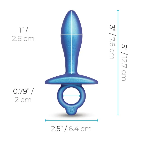 Analinis kištukas B-Vibe Mėlyna (7,6 cm)