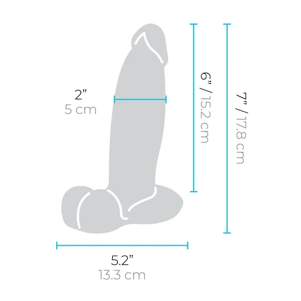 Reālistiskais Dildo B-Vibe Silikona Ø 4,5 cm (15,2 cm)