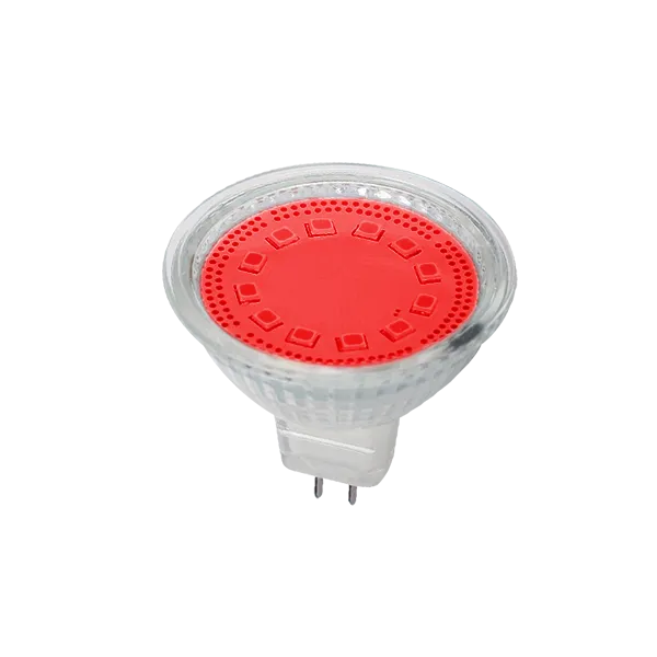 LED-lamp MR16 SMD2835 3W G5,3 12V 3000K punane