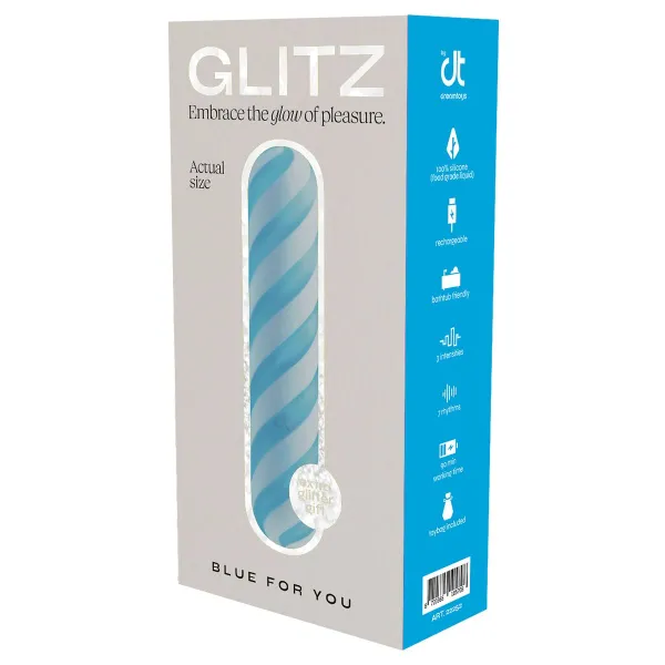 Вибратор в форме пули Dream Toys Glitz Синий