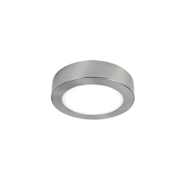 LED panelė apvali, paviršinio montavimo, 21W, 2700-3000K, matinio nikelio spalvos