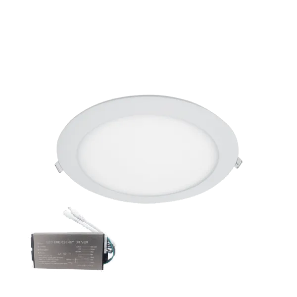 LED panelė apvali, vandeniui atspari, 18 W, 4000 K, IP44+, avarinis rinkinys