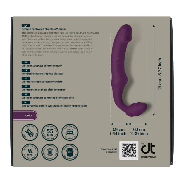 Двойной стимулирующий вибратор Dream Toys Bold Фиолетовый