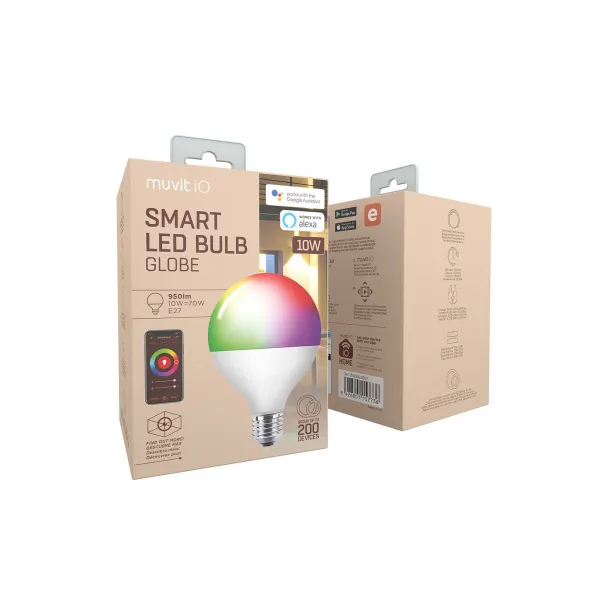 Išmani Lemputė Muvit iO 10 W E27 2700 K 6500 K 950 Lm Wi-Fi LED