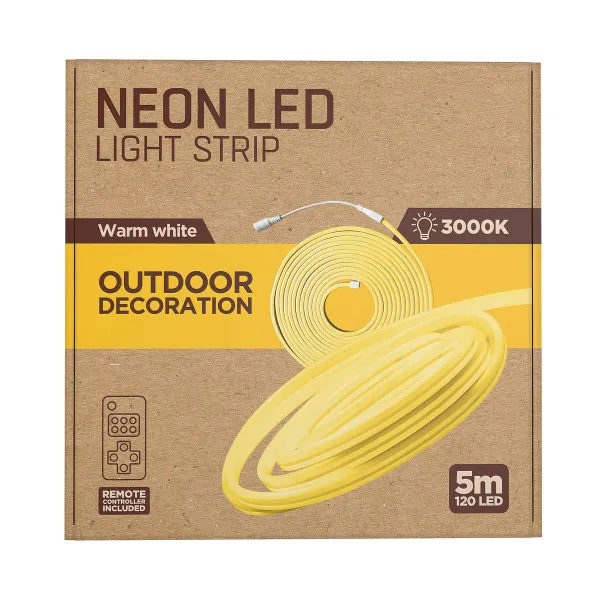 LED juostos muvit iO iO Šiltai balta Skaidrus 5 m Neonas