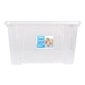 Säilytyslaatikko kannella Dem Kira Muovinen Läpinäkyvä 25 L 42 x 36 x 25 cm (6 osaa)