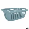 Laundry Basket Tontarelli Hipster Blue 50 L 66 x 44 x 25 cm (6 Units)