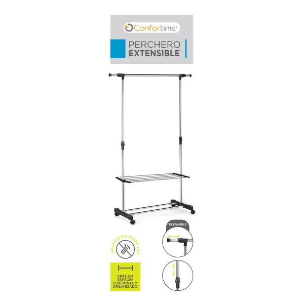 Coat Stand with Wheels Confortime (6 Units)
