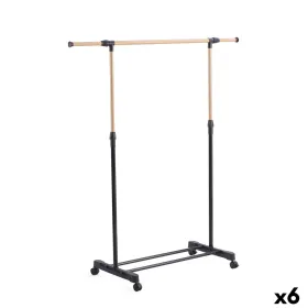 Выдвижная вешалка Inde Коричневый Чёрный 145 x 43 x 90 cm (6 штук)