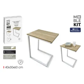 Mazs galdiņš MobleKit Balts Brūns 40 x 30 x 60 cm Koks Metāls (3 gb.)