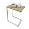 Side table MobleKit White Brown 40 x 30 x 60 cm Wood Metal (3 Units)