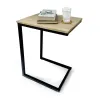 Side table MobleKit Brown Black 40 x 30 x 60 cm Wood Metal (3 Units)