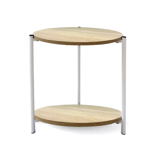 Side table MobleKit White Metal Wood 40 x 42 cm (3 Units)