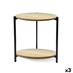 Küljelaud MobleKit Must Metall Puit 40 x 42 cm (3 Ühikut)