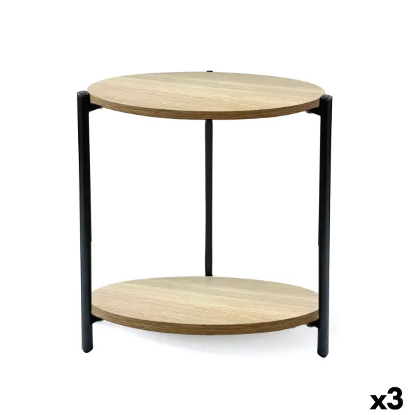 Mazs galdiņš MobleKit Melns Metāls Koks 40 x 42 cm (3 gb.)