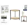 Mazs galdiņš MobleKit Melns Metāls Koks 40 x 42 cm (3 gb.)