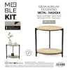 Mazs galdiņš MobleKit Melns Metāls Koks 40 x 42 cm (3 gb.)