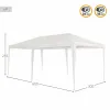 Pavėsinė Aktive Balta 300 x 600 cm Metalinis Plastmasinis