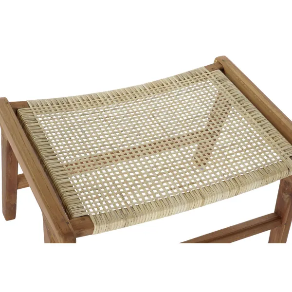 Taburetė DKD Home Decor   65 x 47 x 40 cm Natūralus Tikmedis Plastmasinis Spalvotas Šviesiai rudas
