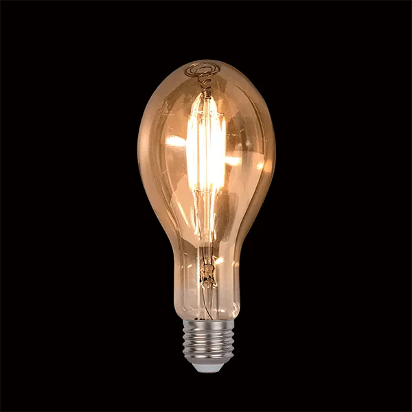 VINTAGE LED LEMPUTĖ, REMIAMA RYŠKUMĄ, 8W E27 D110, AUKSINIO STIKLO, 2800-3200K