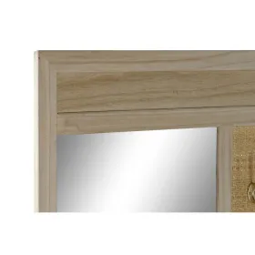 Вешалка с зеркалом Home ESPRIT Натуральный ротанг Древесина павловнии Зеркало 92 x 40 x 181 cm