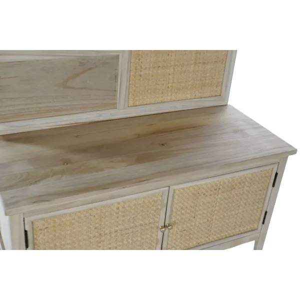 Pakaramais ar spoguli Home ESPRIT Dabisks Rotangpalma Paulovnijas koks spogulis 92 x 40 x 181 cm
