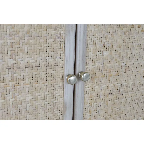 Pakaramais ar spoguli Home ESPRIT Dabisks Rotangpalma Paulovnijas koks spogulis 92 x 40 x 181 cm