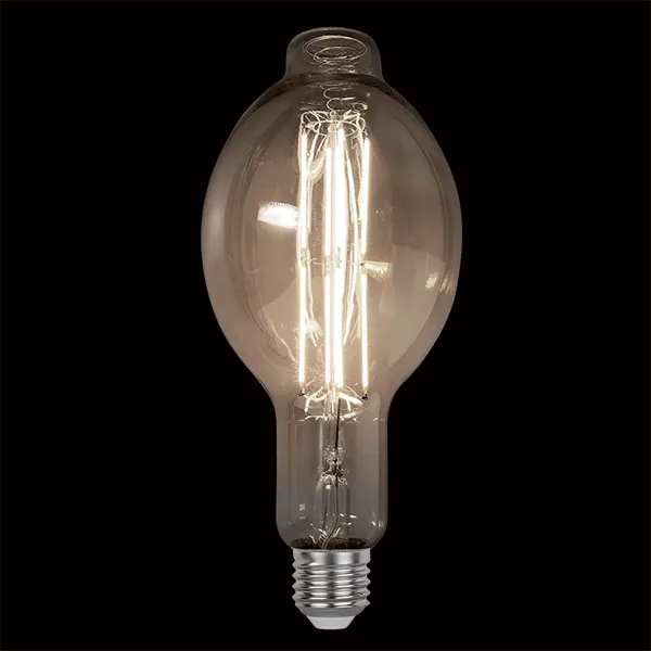 VINTAGE LED LEMPUTĖ, REMIAMA RYŠKUMĄ, 8W E27 D120, 2800-3200K, RŪKYTO STIKLO
