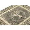 Dėžutė Home ESPRIT Balta Šampanas Medžio Aliuminis 27,5 x 20 x 5,4 cm