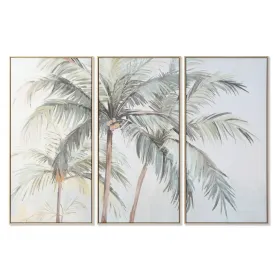Drobė Home ESPRIT Žalia Delnai Tropinis 180 x 4 x 120 cm (3 Dalys)