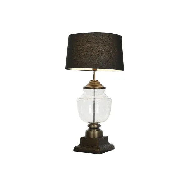 Stalinė lempa Home ESPRIT Juoda Bronzinis 50 W 220 V