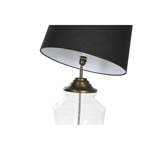 Stalinė lempa Home ESPRIT Juoda Bronzinis 50 W 220 V