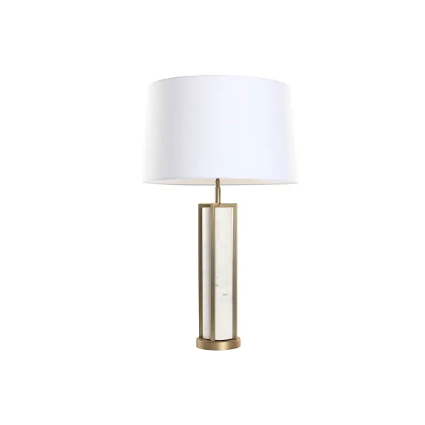 Galda lampa Home ESPRIT Balts Bēšs Bronza 50 W 220 V