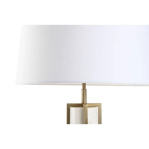 Desk lamp Home ESPRIT White Beige Golden 50 W 220 V