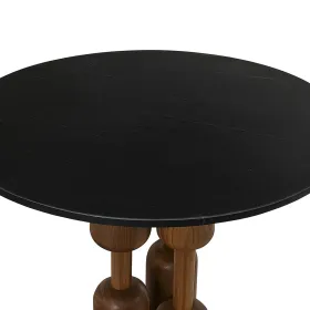 Pusdienu galds Home ESPRIT Melns Dabisks Marmors Akācija 106 x 106 x 76 cm