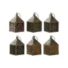 Фонарь Home ESPRIT Bronza Metāls Stikls Arābija 6 x 6 x 10 cm (6 gb.)