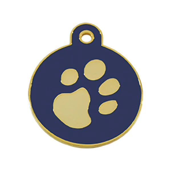 Identification plate for collar Imarc Circle Blue Golden