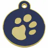 Identification plate for collar Imarc Circle Blue Golden