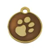 Identification plate for collar Imarc Circle Brown Golden