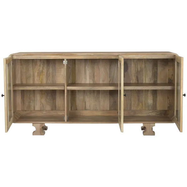 Bufete Home ESPRIT Stikls Mango koks 175 X 40 X 85 CM