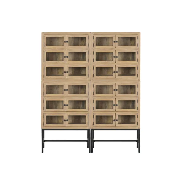 Displejaj stends Home ESPRIT Metāls Mango koks 80 X 30 X 120 CM