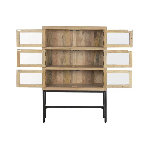 Displejaj stends Home ESPRIT Metāls Mango koks 80 X 30 X 120 CM