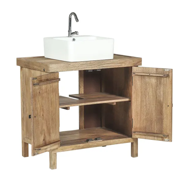 Spintelė po praustuvu Home ESPRIT Keramikinis Mango mediena 81 X 56 X 78 CM