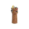 Vaza Home ESPRIT Ruda Keramikinis Tropinis 16 x 16 x 38 cm