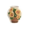 Vaza Home ESPRIT Geltona Rusvai gelsva Keramikinis Shabby Chic 26 x 26 x 24 cm